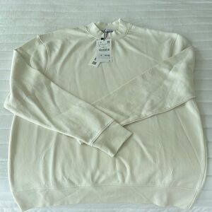 Zara Cream Crewneck Sweater Knit Classic